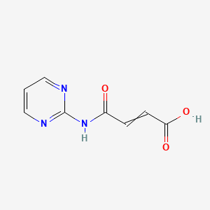 molecular formula C8H7N3O3 B15504749 4-Oxo-4-(pyrimidin-2-ylamino)but-2-enoic acid 