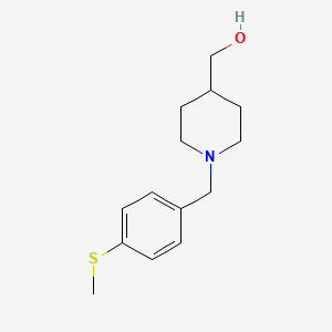 molecular formula C14H21NOS B15504760 (1-{[4-(Methylsulfanyl)phenyl]methyl}piperidin-4-yl)methanol 