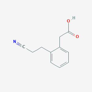 (2-(Carboxymethyl)phenyl)propanenitrile