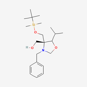 molecular formula C21H37NO3Si B15504800 [(4R,5R)-3-benzyl-4-{[(tert-butyldimethylsilyl)oxy]methyl}-5-(propan-2-yl)-1,3-oxazolidin-4-yl]methanol 