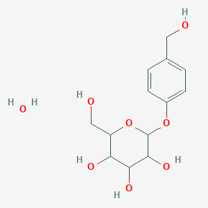 2-(Hydroxymethyl)-6-[4-(hydroxymethyl)phenoxy]oxane-3,4,5-triol;hydrate