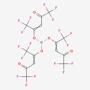 molecular formula C15H3AlF18O6 B15504902 4-Bis[(1,1,1,5,5,5-hexafluoro-4-oxopent-2-en-2-yl)oxy]alumanyloxy-1,1,1,5,5,5-hexafluoropent-3-en-2-one 