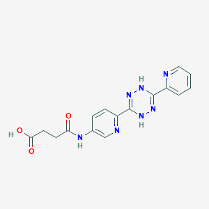 molecular formula C16H15N7O3 B15504925 4-[[6-[1,4-Dihydro-6-(2-pyridinyl)-1,2,4,5-tetrazin-3-yl]-3-pyridinyl]amino]-4-oxobutanoic acid 