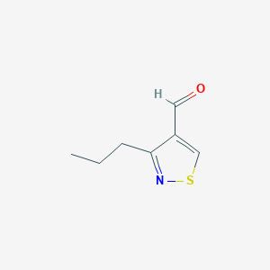 molecular formula C7H9NOS B15504934 3-Propylisothiazole-4-carbaldehyde 