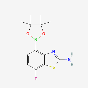 molecular formula C13H16BFN2O2S B15504962 7-Fluoro-4-(4,4,5,5-tetramethyl-1,3,2-dioxaborolan-2-yl)benzo[d]thiazol-2-amine 