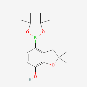 2,2-dimethyl-4-(4,4,5,5-tetramethyl-1,3,2-dioxaborolan-2-yl)-3H-benzofuran-7-ol