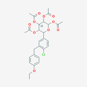 [2,3,5-Triacetyloxy-6-[4-chloro-3-[(4-ethoxyphenyl)methyl]phenyl]oxan-4-yl] acetate