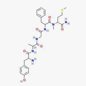 molecular formula C29H40N6O6S B15504995 2-[[2-[[2-[2-[[2-amino-3-(4-hydroxyphenyl)propanoyl]amino]propanoylamino]acetyl]amino]-3-phenylpropanoyl]-methylamino]-4-methylsulfanylbutanamide 