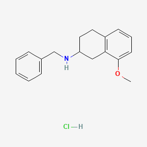 molecular formula C18H22ClNO B15505001 N-benzyl-8-methoxy-1,2,3,4-tetrahydronaphthalen-2-amine hydrochloride 