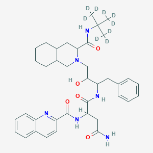 molecular formula C38H50N6O5 B15505009 N-[4-[3-[[1,1,1,3,3,3-hexadeuterio-2-(trideuteriomethyl)propan-2-yl]carbamoyl]-3,4,4a,5,6,7,8,8a-octahydro-1H-isoquinolin-2-yl]-3-hydroxy-1-phenylbutan-2-yl]-2-(quinoline-2-carbonylamino)butanediamide 