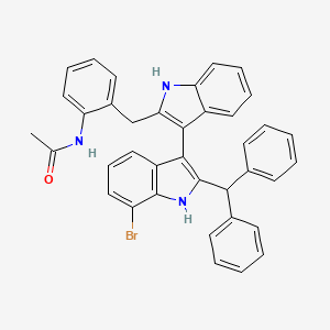 N-(2-((2'-Benzhydryl-7'-bromo-1H,1'H-[3,3'-biindol]-2-yl)methyl)phenyl)acetamide