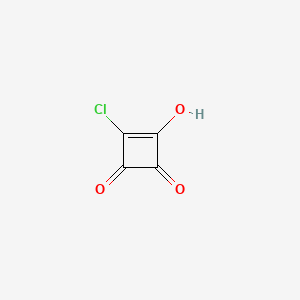 molecular formula C4HClO3 B15505118 3-Cyclobutene-1,2-dione, 3-chloro-4-hydroxy- 