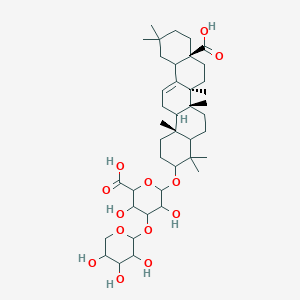 6-[[(6aR,6bS,8aS,14bR)-8a-carboxy-4,4,6a,6b,11,11,14b-heptamethyl-1,2,3,4a,5,6,7,8,9,10,12,12a,14,14a-tetradecahydropicen-3-yl]oxy]-3,5-dihydroxy-4-(3,4,5-trihydroxyoxan-2-yl)oxyoxane-2-carboxylic acid