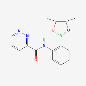 N-[5-methyl-2-(4,4,5,5-tetramethyl-1,3,2-dioxaborolan-2-yl)phenyl]pyridazine-3-carboxamide