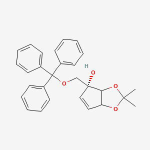 (4R)-2,2-dimethyl-4-(trityloxymethyl)-3a,6a-dihydrocyclopenta[d][1,3]dioxol-4-ol