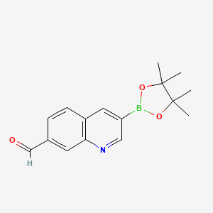 3-(4,4,5,5-Tetramethyl-1,3,2-dioxaborolan-2-yl)quinoline-7-carbaldehyde