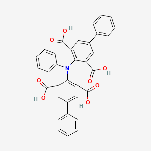 2-(N-(2,6-dicarboxy-4-phenylphenyl)anilino)-5-phenylbenzene-1,3-dicarboxylic acid