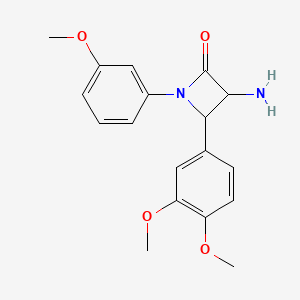 3-Amino-4-(3,4-dimethoxyphenyl)-1-(3-methoxyphenyl)azetidin-2-one