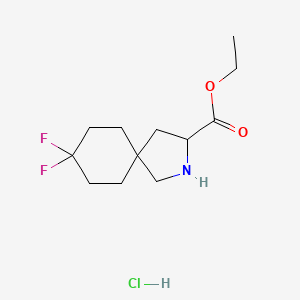 molecular formula C12H20ClF2NO2 B15505262 Ethyl 8,8-difluoro-2-azaspiro[4.5]decane-3-carboxylate hydrochloride 