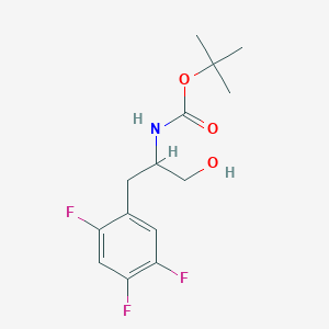 molecular formula C14H18F3NO3 B15505308 tert-butyl N-[1-hydroxy-3-(2,4,5-trifluorophenyl)propan-2-yl]carbamate 