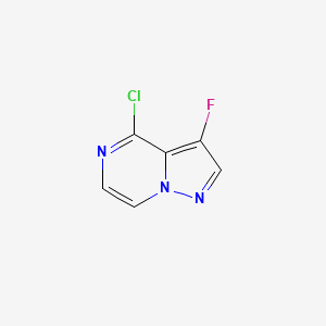 molecular formula C6H3ClFN3 B15505310 4-Chloro-3-fluoro-pyrazolo[1,5-a]pyrazine 