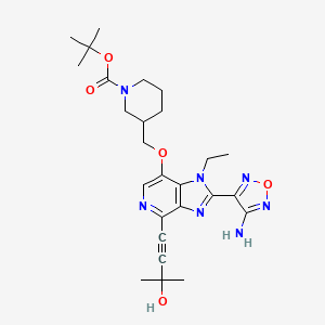 1,1-Dimethylethyl 3-({[2-(4-amino-1,2,5-oxadiazol-3-yl)-1-ethyl-4-(3-hydroxy-3-methyl-1-butyn-1-yl)-1h-imidazo[4,5-c]pyridin-7-yl]oxy}methyl)-1-piperidinecarboxylate