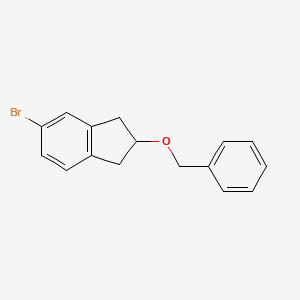 molecular formula C16H15BrO B15505355 2-(Benzyloxy)-5-bromo-2,3-dihydro-1H-indene 