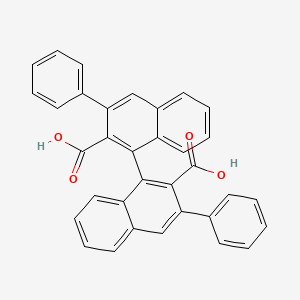 molecular formula C34H22O4 B15505366 (1R)-3,3'-Diphenyl[1,1'-binaphthalene]-2,2'-dicarboxylic acid 