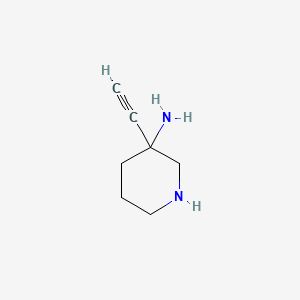 molecular formula C7H12N2 B15505370 3-Ethynylpiperidin-3-amine 