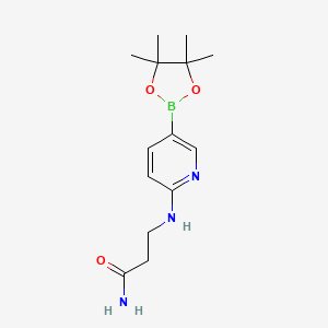 3-[[5-(4,4,5,5-Tetramethyl-1,3,2-dioxaborolan-2-yl)pyridin-2-yl]amino]propanamide