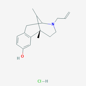 molecular formula C17H24ClNO B15505473 (+)-N-Allyl-N-normetazocine (hydrochloride) 