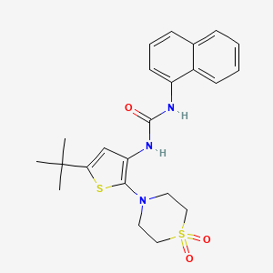 1-[5-Tert-Butyl-2-(1,1-Dioxidothiomorpholin-4-Yl)thiophen-3-Yl]-3-Naphthalen-1-Ylurea