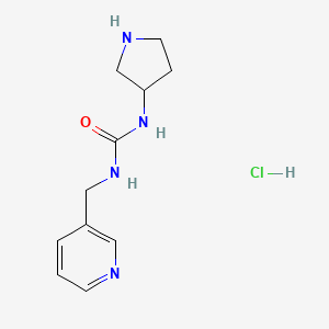 molecular formula C11H17ClN4O B15505513 1-(Pyridin-3-ylmethyl)-3-pyrrolidin-3-ylurea;hydrochloride 