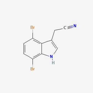 molecular formula C10H6Br2N2 B15505540 2-(4,7-Dibromo-1H-indol-3-yl)acetonitrile 