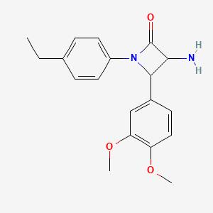 molecular formula C19H22N2O3 B15505565 3-Amino-4-(3,4-dimethoxyphenyl)-1-(4-ethylphenyl)azetidin-2-one 