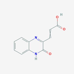 molecular formula C11H8N2O3 B15505572 3-(3-oxo-4H-quinoxalin-2-yl)prop-2-enoic acid 