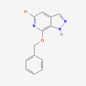 molecular formula C13H10BrN3O B15505590 7-(benzyloxy)-5-bromo-1H-pyrazolo[3,4-c]pyridine 