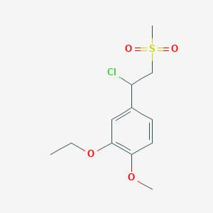 4-(1-Chloro-2-(methylsulfonyl)ethyl)-2-ethoxy-1-methoxybenzene