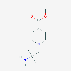 molecular formula C11H22N2O2 B15505617 Methyl 1-(2-amino-2-methylpropyl)piperidine-4-carboxylate 