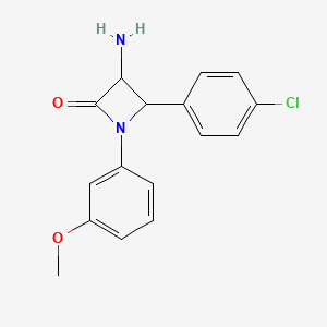 3-Amino-4-(4-chlorophenyl)-1-(3-methoxyphenyl)azetidin-2-one