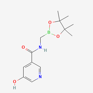 molecular formula C13H19BN2O4 B15505658 5-hydroxy-N-[(4,4,5,5-tetramethyl-1,3,2-dioxaborolan-2-yl)methyl]pyridine-3-carboxamide 