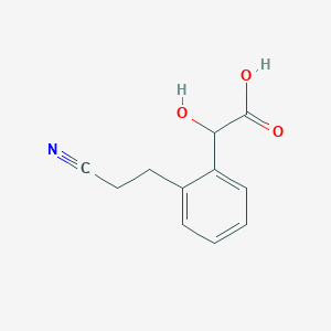 molecular formula C11H11NO3 B15505661 (2-(Carboxy(hydroxy)methyl)phenyl)propanenitrile 