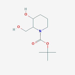 molecular formula C11H21NO4 B15505703 tert-butyl 3-Hydroxy-2-(hydroxymethyl)piperidine-1-carboxylate 