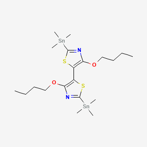 molecular formula C20H36N2O2S2Sn2 B15505709 4,4'-Dibutoxy-2,2'-bis(trimethylstannyl)-5,5'-bithiazole 