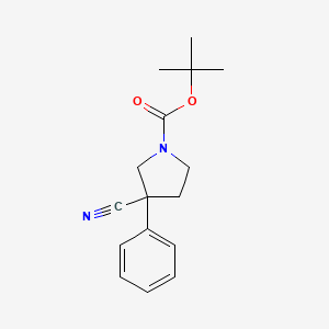 1-Pyrrolidinecarboxylic acid, 3-cyano-3-phenyl-, 1,1-dimethylethyl ester