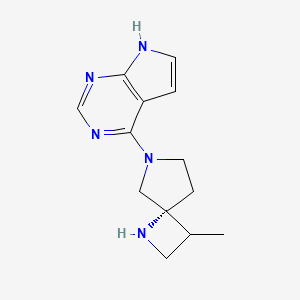 molecular formula C13H17N5 B15505722 4-[(4R)-3-methyl-1,7-diazaspiro[3.4]octan-7-yl]-7H-pyrrolo[2,3-d]pyrimidine 