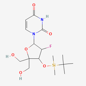 molecular formula C16H27FN2O6Si B15505723 1-[4-[Tert-butyl(dimethyl)silyl]oxy-3-fluoro-5,5-bis(hydroxymethyl)oxolan-2-yl]pyrimidine-2,4-dione 