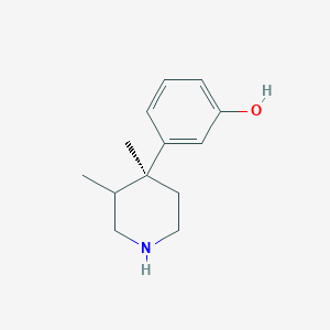 molecular formula C13H19NO B15505729 (+)-(3s,4s)-3,4-Dimethyl-4-(3-hydroxyphenyl)piperidine 