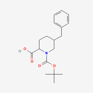 molecular formula C18H25NO4 B15505816 (5S)-5-Benzyl-1-Boc-D-Pipecolinic acid 