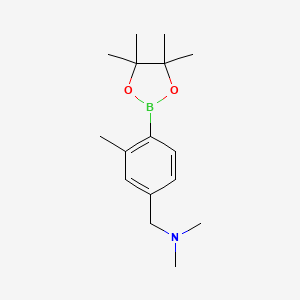 molecular formula C16H26BNO2 B15505851 N,N-dimethyl-1-[3-methyl-4-(4,4,5,5-tetramethyl-1,3,2-dioxaborolan-2-yl)phenyl]methanamine 